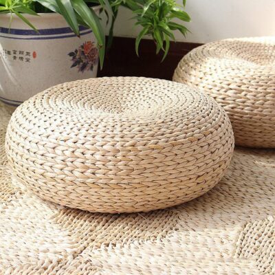 Natural Straw Round Thicken Tatami Floor Cushions