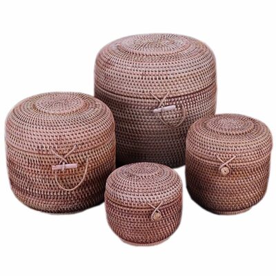 Rattan Weave Food Container Storage Box