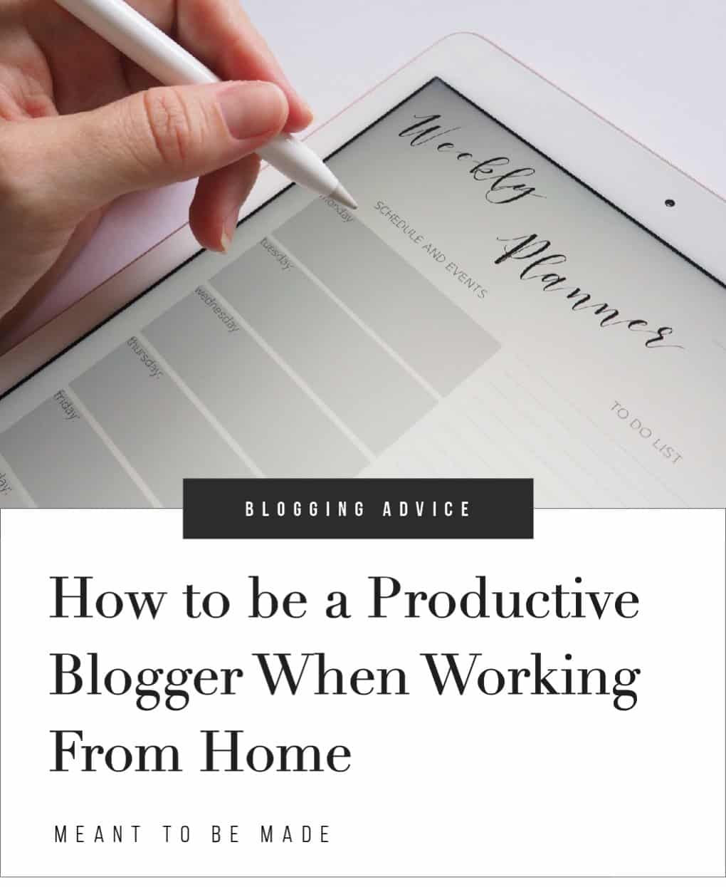 How to be a Productive Blogger When Working From Home