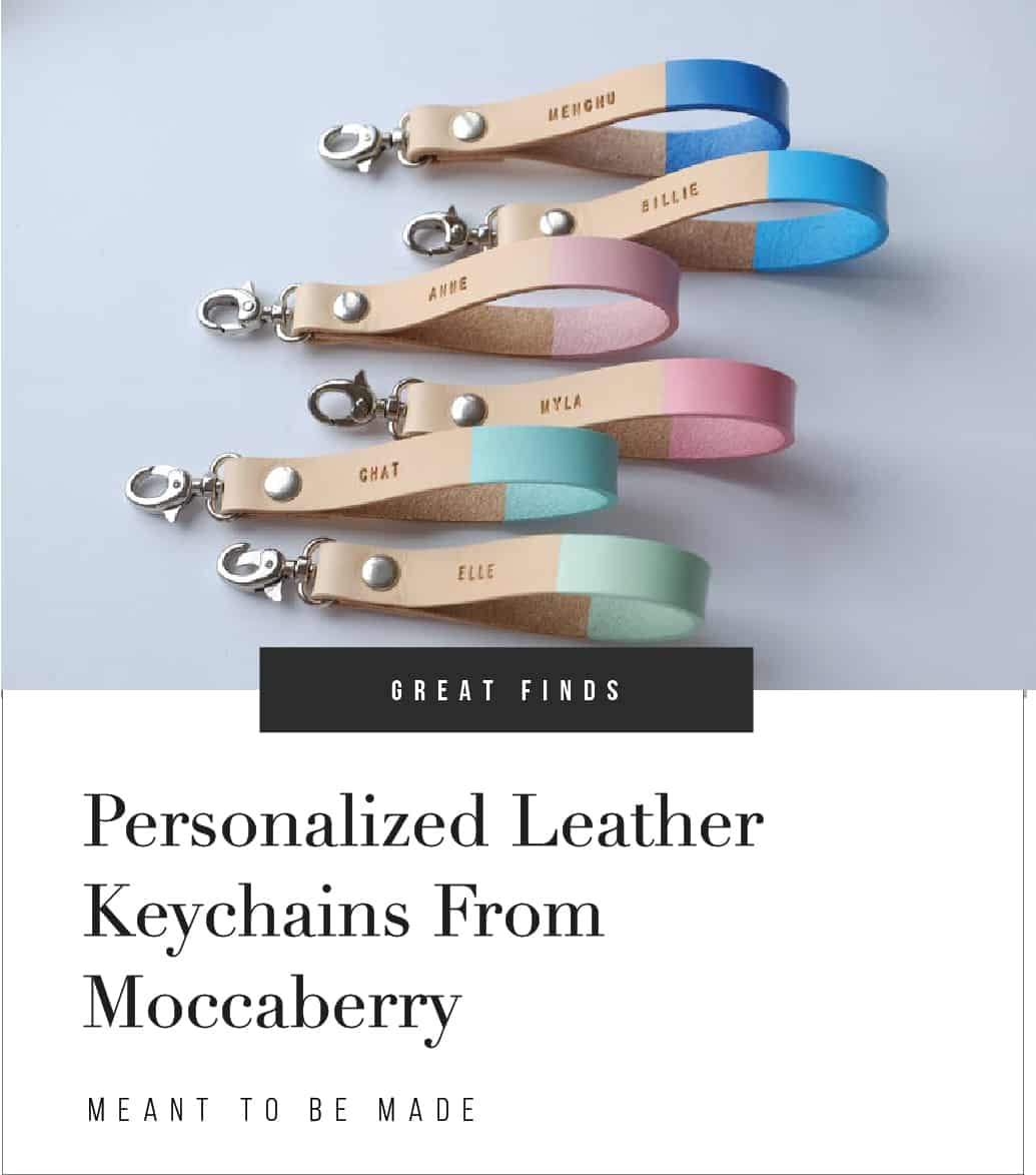 Personalized Leather Keychains From Moccaberry