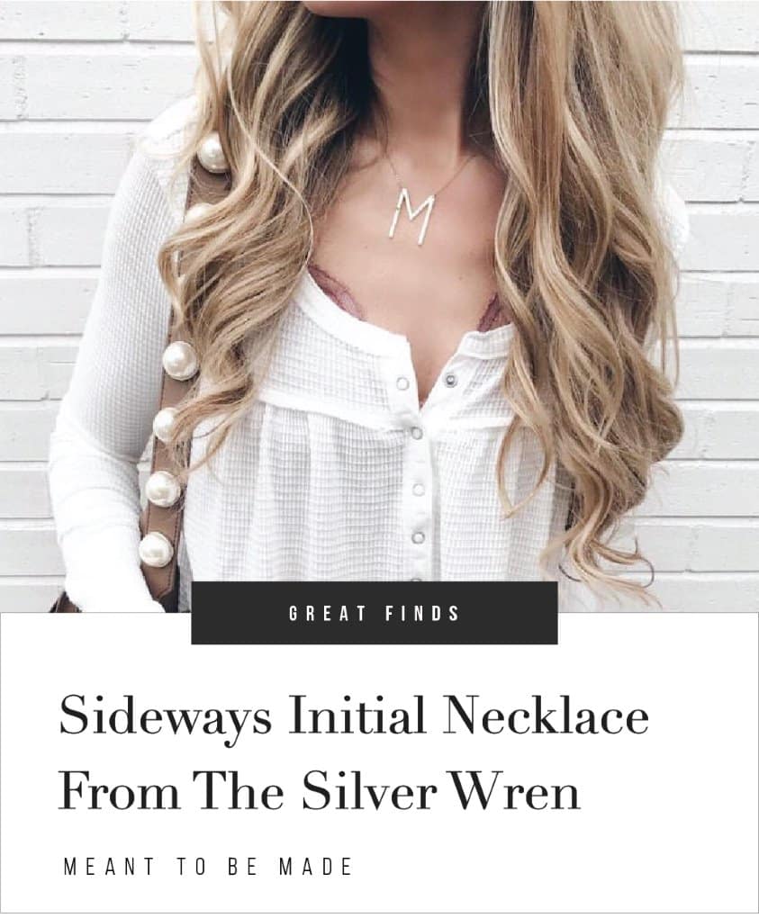 Sideways Initial Necklace From The Silver Wren