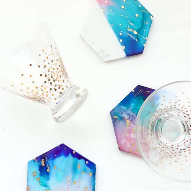 DIY-Galaxy-Color-Blocked-Marble-Coasters