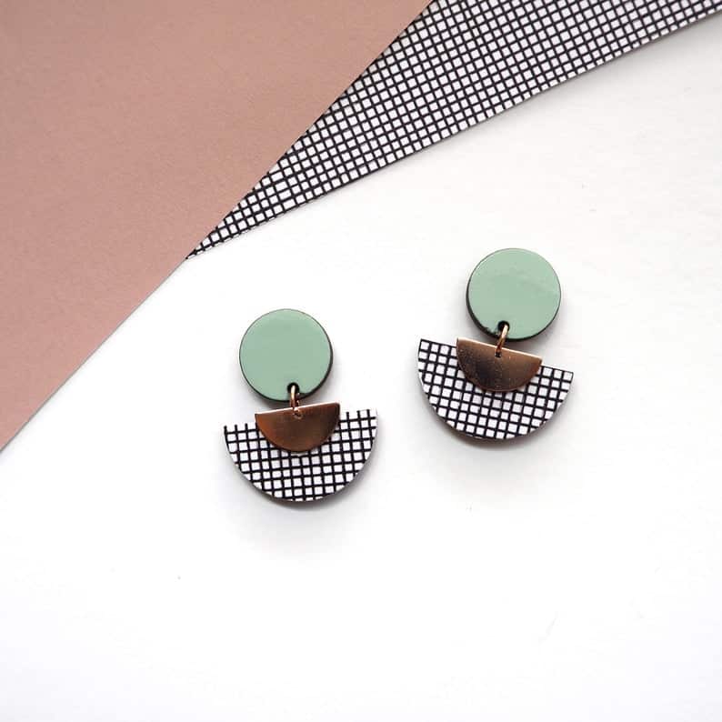 Geometric-Drop-Earrings